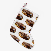 SlipperyJoe's decadent donut covered thick glossy Kleine Kerstsok (Voorkant (Hangend))