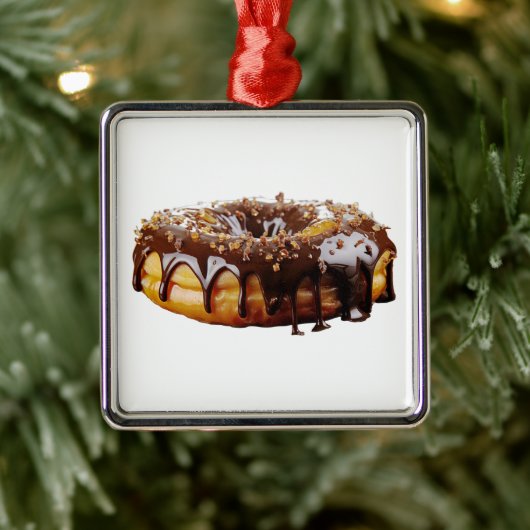 SlipperyJoe's decadent donut covered thick glossy  Metalen Ornament (Boom)