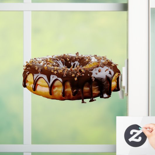 SlipperyJoe's decadent donut covered thick glossy  Raamsticker (Huis)