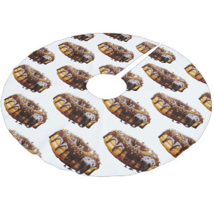 SlipperyJoe's decadente donut bedekt met dikke gla Kerstboom Rok