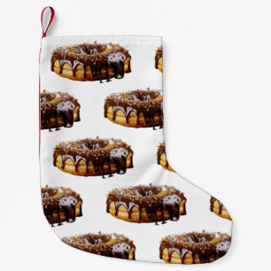 SlipperyJoe's decadente donut bedekt met dikke gla Kleine Kerstsok
