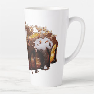 SlipperyJoe's decadente donut bedekt met dikke gla Latte Mok