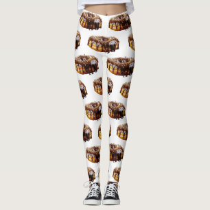 SlipperyJoe's decadente donut bedekt met dikke gla Leggings