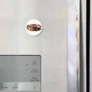 SlipperyJoe's decadente donut bedekt met dikke gla Magneet