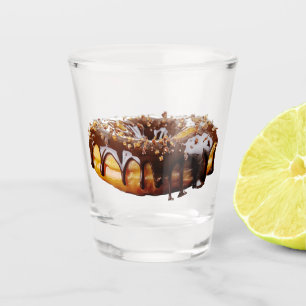 SlipperyJoe's decadente donut bedekt met dikke gla Shot Glas