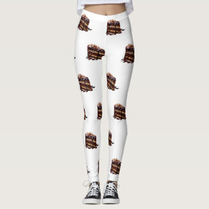 SlipperyJoe's decadente meerlagige chocoladetaart Leggings