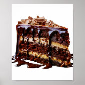 SlipperyJoe's decadente meerlagige chocoladetaart Poster (Voorkant)