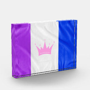 SlipperyJoe's dragcultuur trots vlag paarse geest Fotoblokken