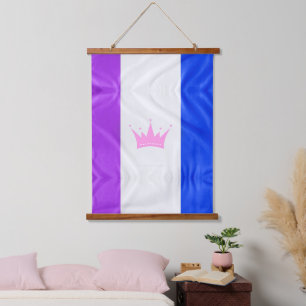 SlipperyJoe's dragcultuur trots vlag paarse geest Hangend Wandkleed