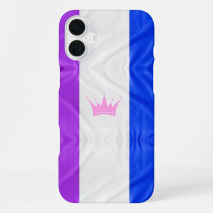 SlipperyJoe's dragcultuur trots vlag paarse geest iPhone 16 Plus Hoesje