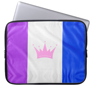 SlipperyJoe's dragcultuur trots vlag paarse geest Laptop Sleeve