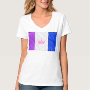SlipperyJoe's dragcultuur trots vlag paarse geest T-shirt