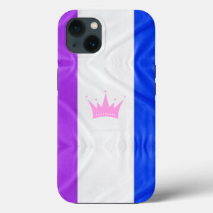 SlipperyJoe's dragcultuur trotsvlag paarse geest iPhone 13 Hoesje
