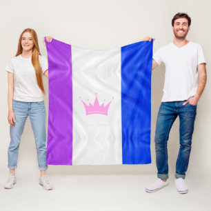 SlipperyJoe's dragcultuur trotsvlag paarse geest Fleece Deken