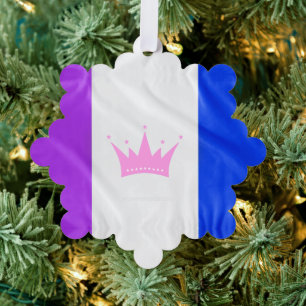 SlipperyJoe's dragcultuur trotsvlag paarse geest Ornament Kaart