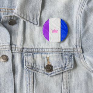 SlipperyJoe's dragcultuur trotsvlag paarse geest Ronde Button 5,7 Cm