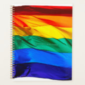 SlipperyJoe's drapeau gay pride agitant des couleu (Devant)