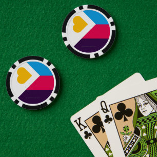SlipperyJoe's driekleurige polyamorie trotsvlag dr Poker Chips