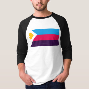 SlipperyJoe's driekleurige polyamorie trotsvlag dr T-shirt