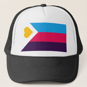 SlipperyJoe's driekleurige polyamorie trotsvlag dr Trucker Pet