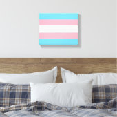 SlipperyJoe's driesporenpride vlag diversiteitspro Canvas Afdruk (Insitu (Slaapkamer))
