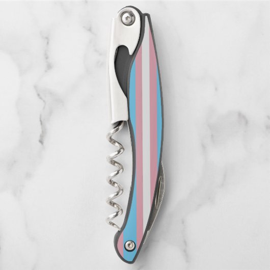 SlipperyJoe's driesporenpride vlag diversiteitspro Kurkentrekker (Voorkant)