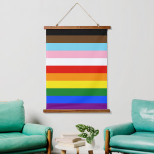 SlipperyJoe's Eleven Stripe Pride Flag combineert  Hangend Wandkleed