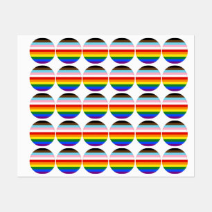 SlipperyJoe's Eleven Stripe Pride Flag combineert Labels