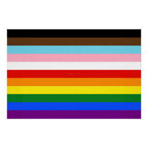 SlipperyJoe's Eleven Stripe Pride Flag combineert Perfect Poster
