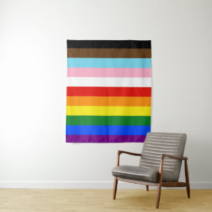 SlipperyJoe's Eleven Stripe Pride Flag combineert  Wandkleed