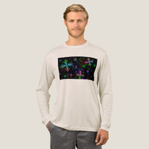 SlipperyJoe's feestelijke levendige kerstsfeer Tri-Blend Shirt