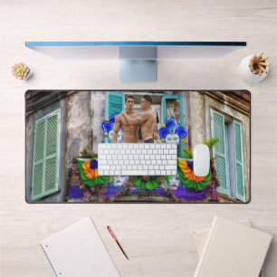 SlipperyJoe's feestelijke Mardi Gras-scène twee ma Bureaumat
