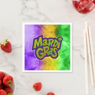 SlipperyJoe's feestelijke Mardi Gras-thema kroon v Servet