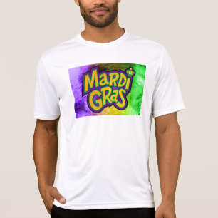 SlipperyJoe's feestelijke Mardi Gras-thema kroon v T-shirt