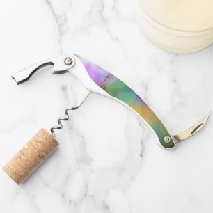 SlipperyJoe's feestelijke Mardi Gras-thema paarse  Kurkentrekker