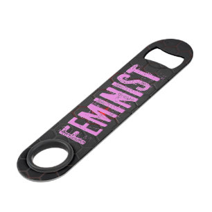 SlipperyJoe's feministische f-woordglanzend rood 3 Speed Flessenopener