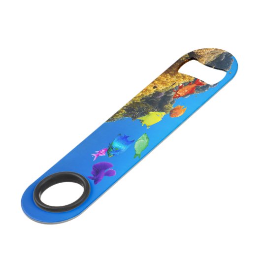 SlipperyJoe's Fish Pride tropicale vert bleu pourp (Dos Angle)