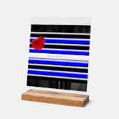 SlipperyJoe's Gay Leather Pride drapeau royal noir (Angle)