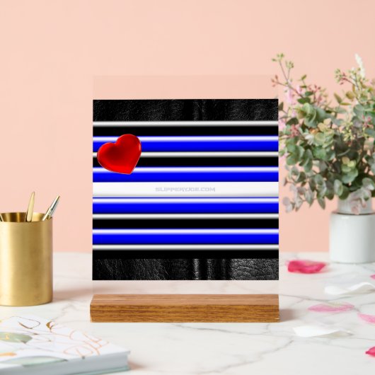 SlipperyJoe's Gay Leather Pride drapeau royal noir (Mariage)