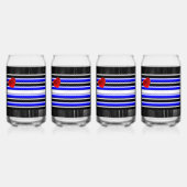 SlipperyJoe's Gay Leather Pride drapeau royal noir (Dos)