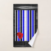 SlipperyJoe's Gay Leather Pride drapeau royal noir (Serviette à main)