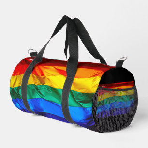 SlipperyJoe's gay pride vlag zwaaiend rood oranje  Plunjezak