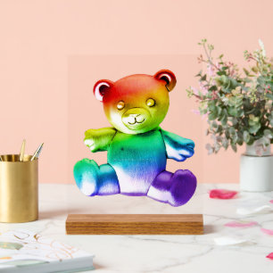 SlipperyJoe's geborsteld metalen teddybeer gladde Acryl Bord