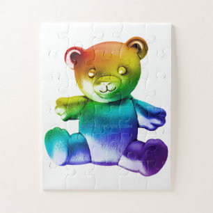 SlipperyJoe's geborsteld metalen teddybeer gladde  Legpuzzel
