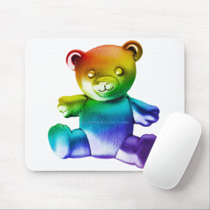SlipperyJoe's geborsteld metalen teddybeer gladde Muismat