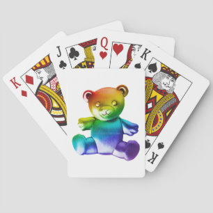 SlipperyJoe's geborsteld metalen teddybeer gladde Pokerkaarten