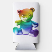 SlipperyJoe's geborstelde metalen teddybeer regenb (Achterkant)