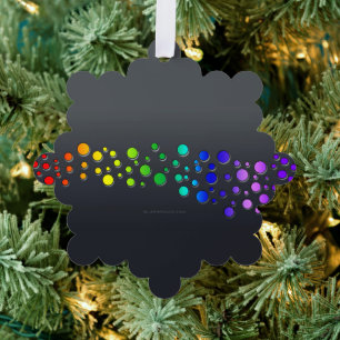 SlipperyJoe's gekrabbelde liefdeswoord regenbooggr Ornament Kaart