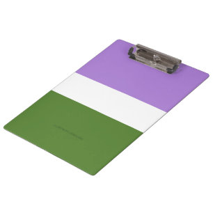 SlipperyJoe's Genderqueer Pride Flag kleuren Non-b Klembord