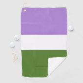 SlipperyJoe's genderqueer pride vlag kleuren non-b Golfhanddoek (Insitu)